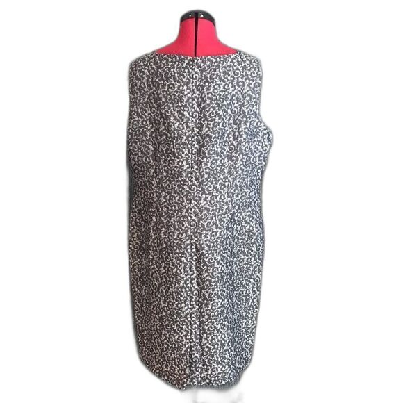 Jones Studio Separates Dress Plus Women Size 16 Grey Scroll Pattern Sleeveless - Picture 2 of 9